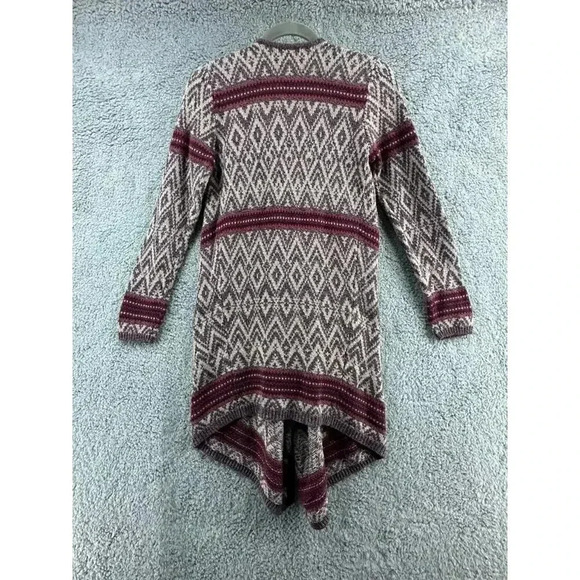 Ruby Moon Women's Medium Long Knit‎ Cardigan Open Front Southwestern Pattern - Picture 10 of 12